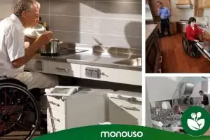 Adapted kitchens for wheelchairs