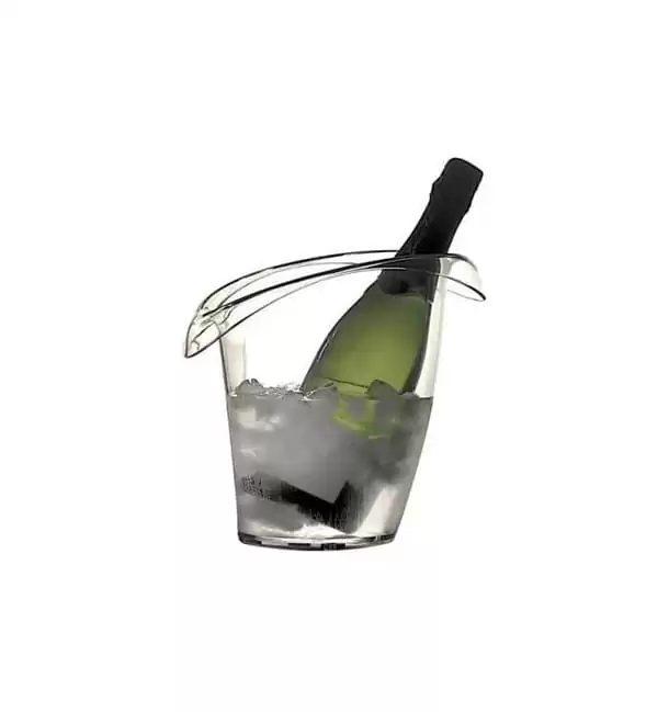 Plastic Ice Bucket for 1 Bottle Clear SAN